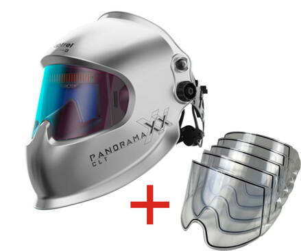 Optrel PANORAMAXX CLT Silver Welding helmett + 5pcs Front cover lens