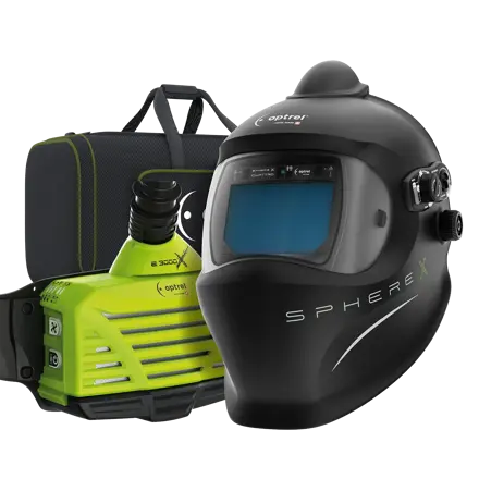Optrel Ready 2 Weld package: sphere X quattro pure air + PAPR welding helmet with e3000X (ATEX)